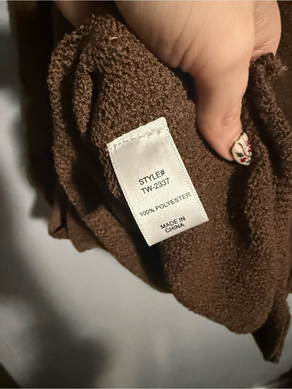 Brown Batwing Style Knit Short Sleeve Sweater Top FF07 - Picture 6 of 7